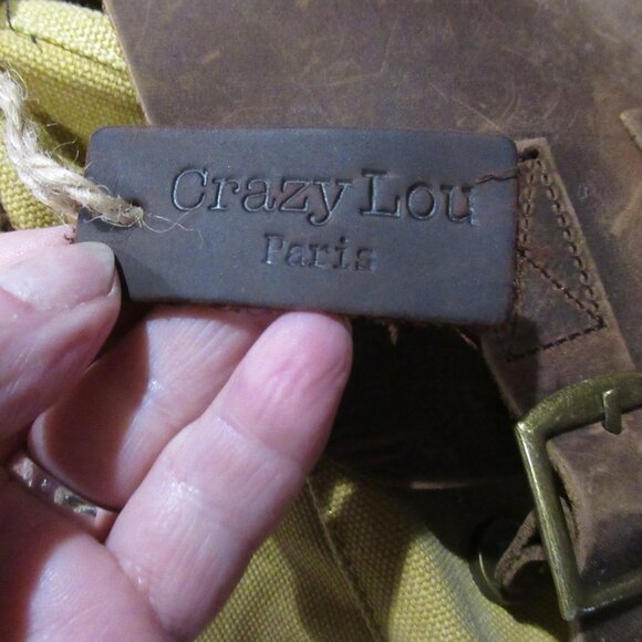 Crazy Lou Paris Hybrid Messenger Bag canvas leather - Picture 2 of 7